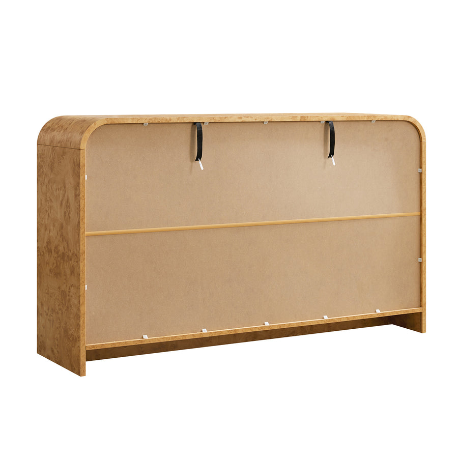 Marcel Chest of 6 Drawers, Natural Burlwood