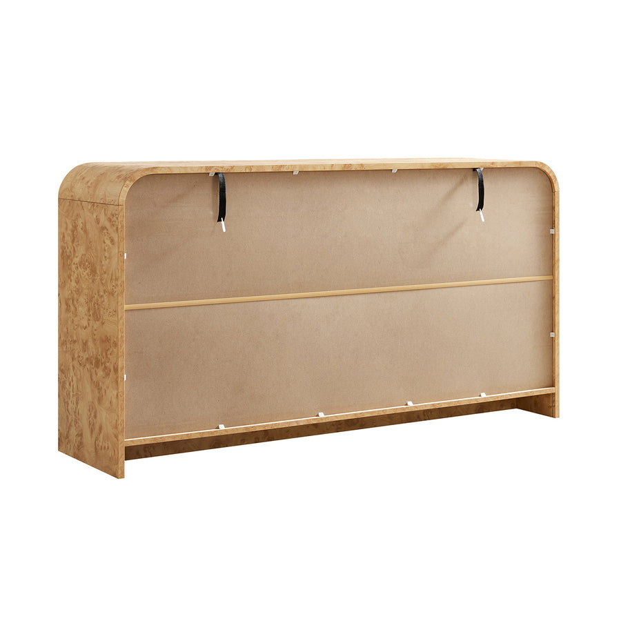 Marcel 3-Drawer Wide Sideboard, Natural Burlwood