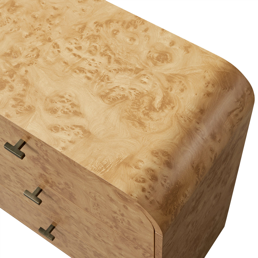 Marcel Chest of 6 Drawers, Natural Burlwood