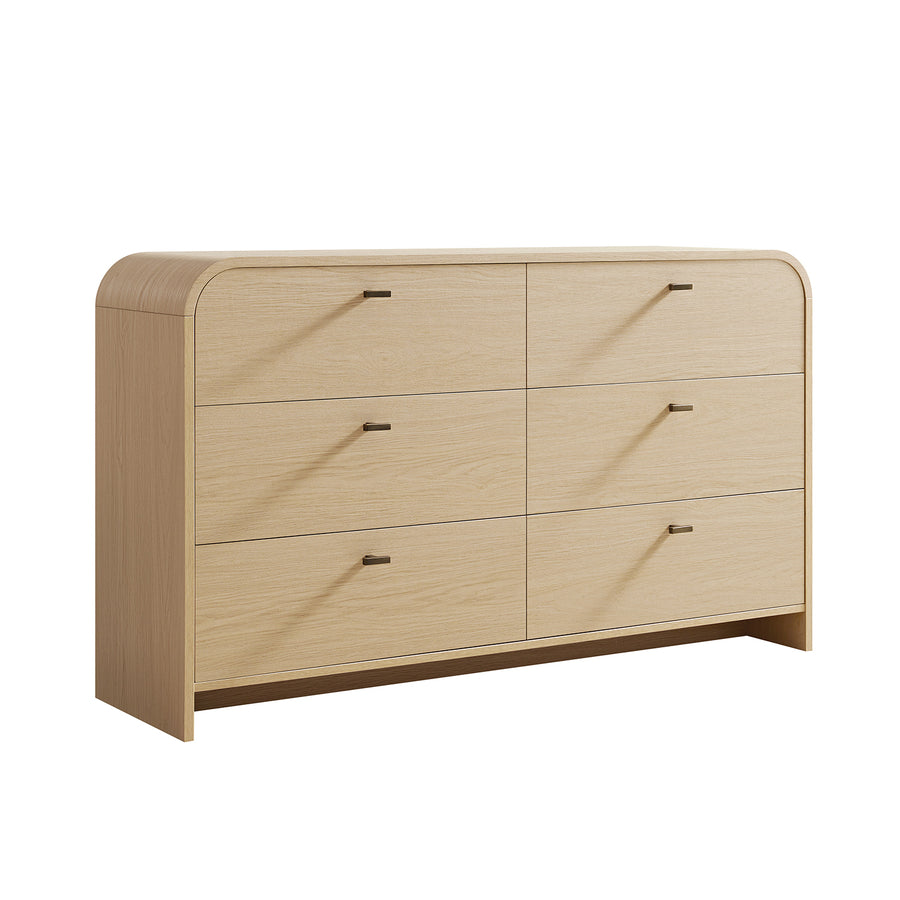 Marcel Chest of 6 Drawers, Light Oak