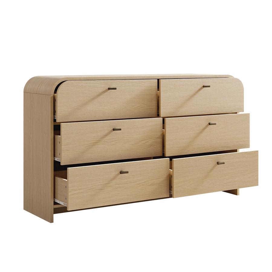 Marcel Chest of 6 Drawers, Light Oak