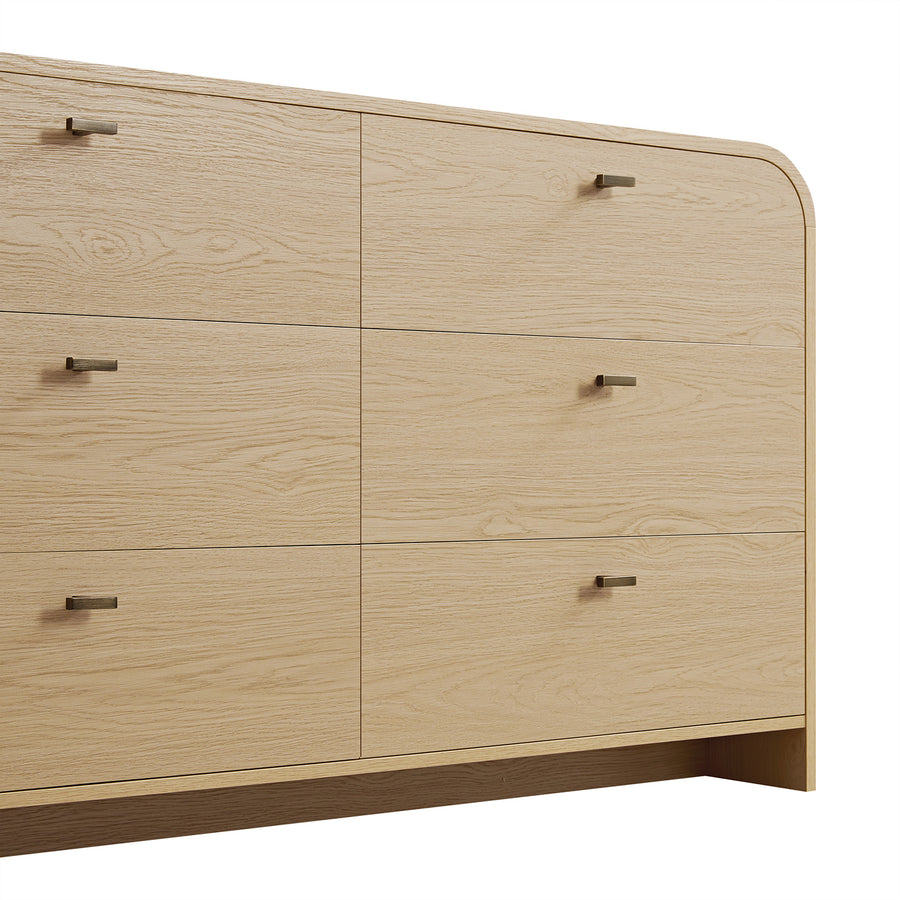 Marcel Chest of 6 Drawers, Light Oak
