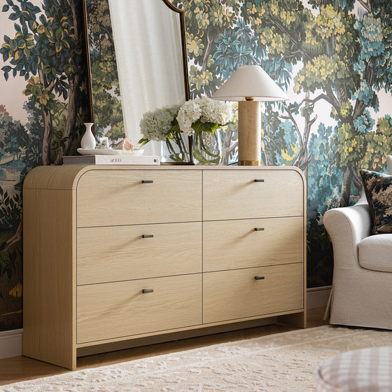 Marcel Chest of 6 Drawers, Light Oak