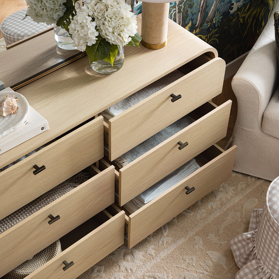 Marcel Chest of 6 Drawers, Light Oak