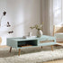 Frances Woven Rattan Wooden Coffee Table in Mint - daals