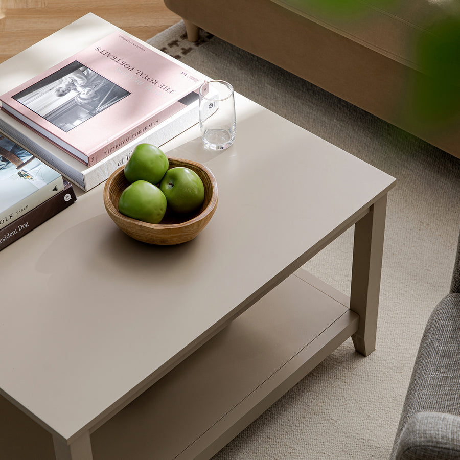Oakham 80cm Square Coffee Table, Deep Greige