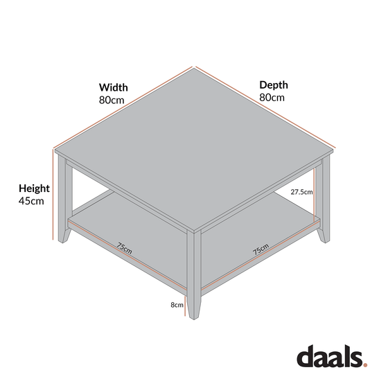 Oakham 80cm Square Coffee Table, Rattan Yellow