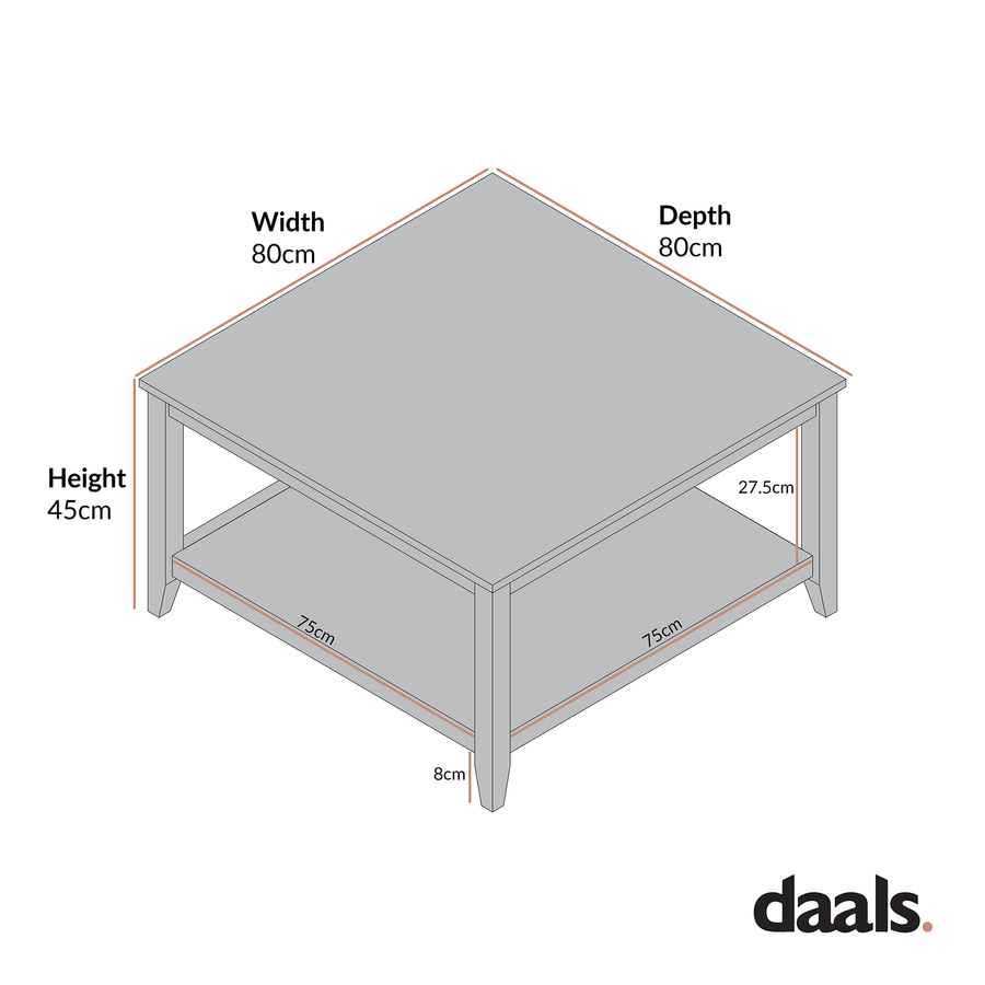 Oakham 80cm Square Coffee Table, Rattan Yellow