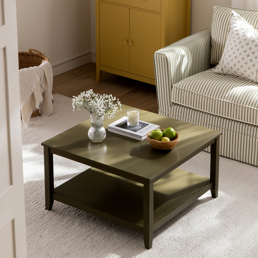 Oakham 80cm Square Coffee Table, Olive Grove