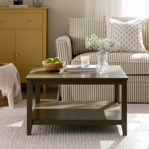 Oakham 80cm Square Coffee Table, Olive Grove