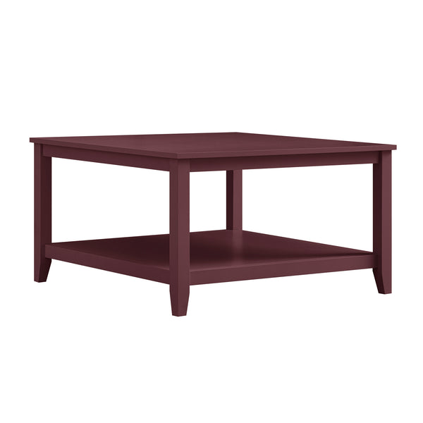 Oakham 80cm Square Coffee Table, Wild Cherry
