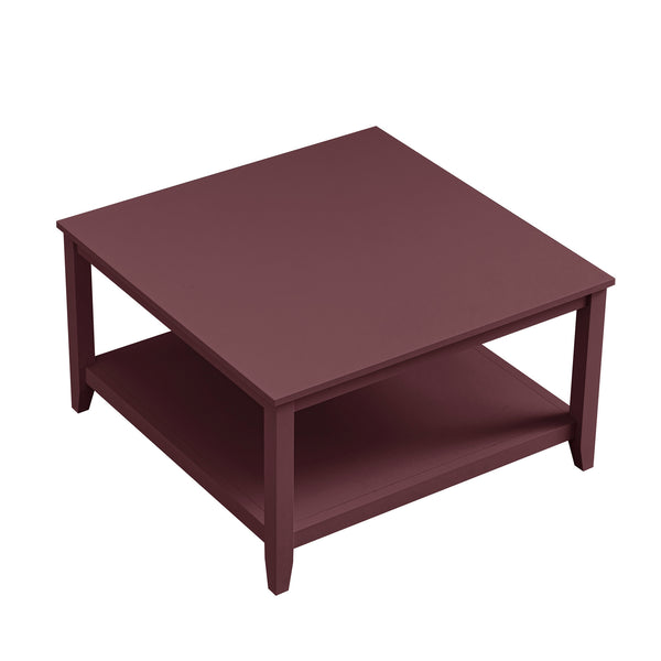 Oakham 80cm Square Coffee Table, Wild Cherry