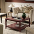 Oakham 80cm Square Coffee Table, Wild Cherry - daals