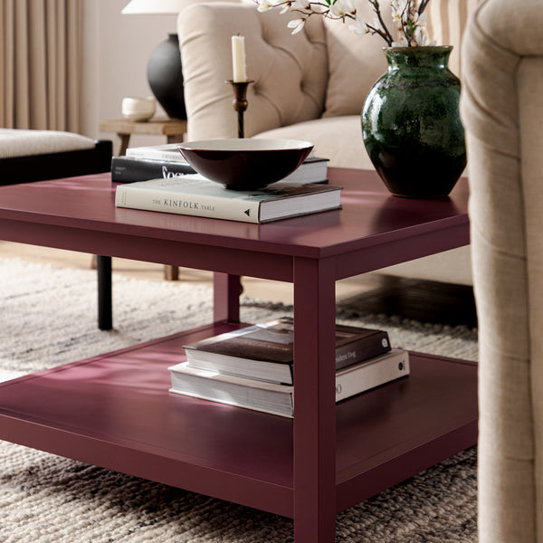 Oakham 80cm Square Coffee Table, Wild Cherry