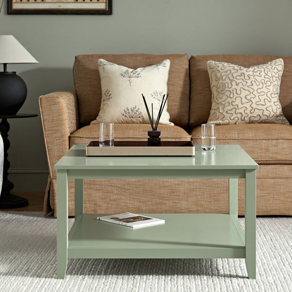 Oakham 80cm Square Coffee Table, Desert Sage