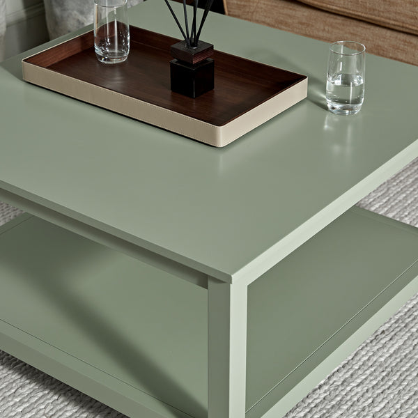 Oakham 80cm Square Coffee Table, Desert Sage