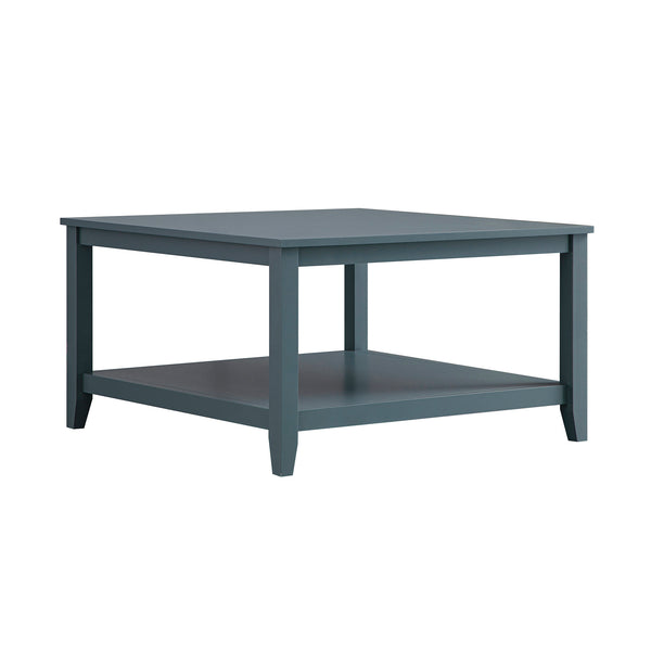 Oakham 80cm Square Coffee Table, Stormy Blue - daals