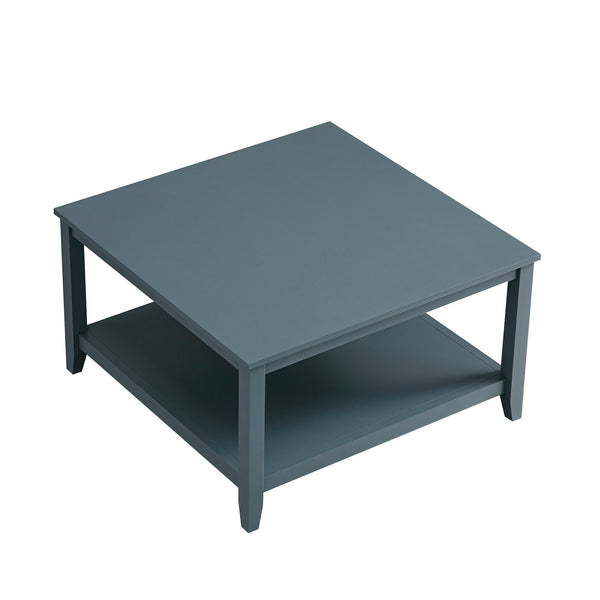 Oakham 80cm Square Coffee Table, Stormy Blue - daals