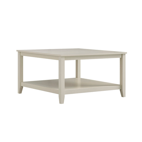Oakham 80cm Square Coffee Table, Shaded White