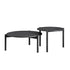 Linden Round Nesting Coffee Tables, Ebony - daals