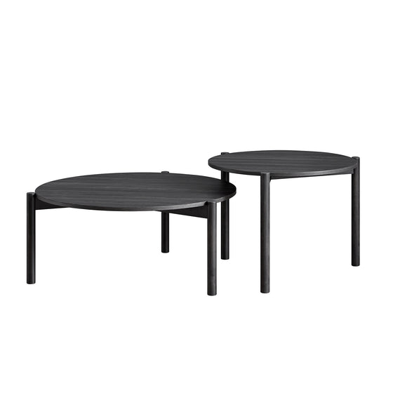 Linden Round Nesting Coffee Tables, Ebony