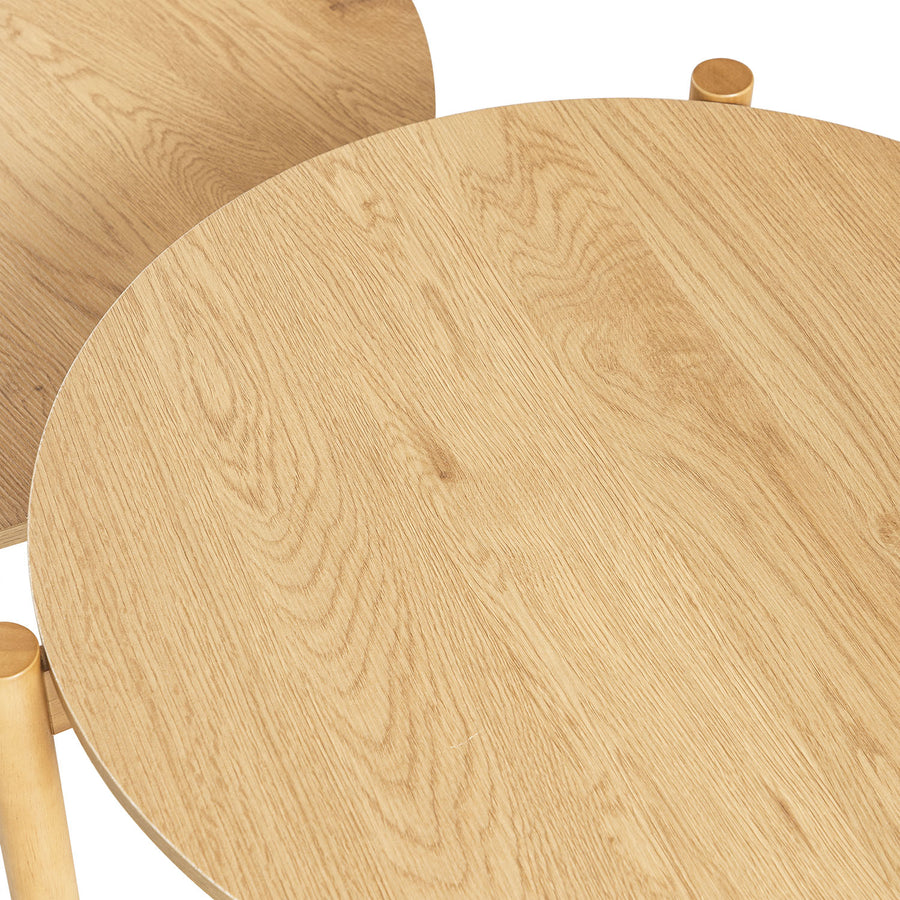 Linden Round Nesting Coffee Tables, Natural