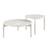 Linden Round Nesting Coffee Tables, White Washed
