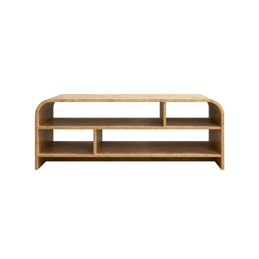 Marcel Coffee Table with Open Storage, Natural Burlwood - daals