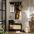 Frances Rattan Hallway Unit with Mirror, Black - daals