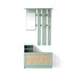 Frances Rattan Hallway Unit with Mirror, Mint