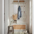 Frances Rattan Hallway Unit with Mirror, White - daals