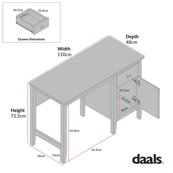 Oakham Writing Desk, Olive Grove
