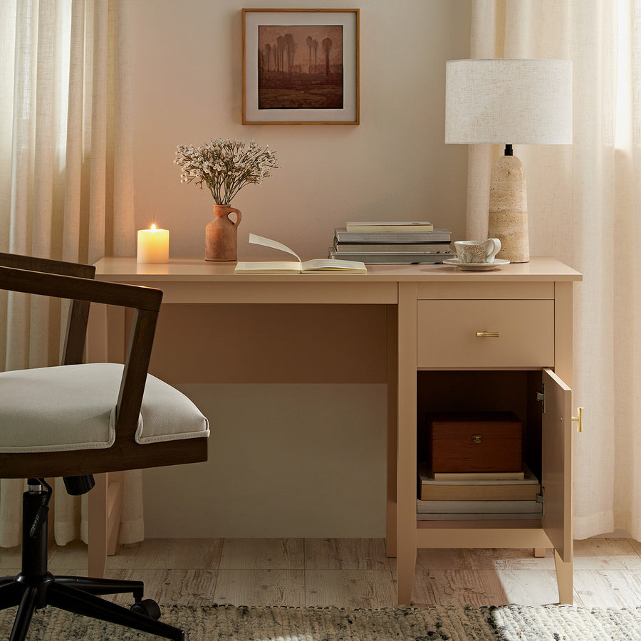 Oakham Writing Desk, Nude Pink