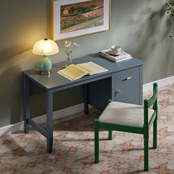 Oakham Writing Desk, Stormy Blue