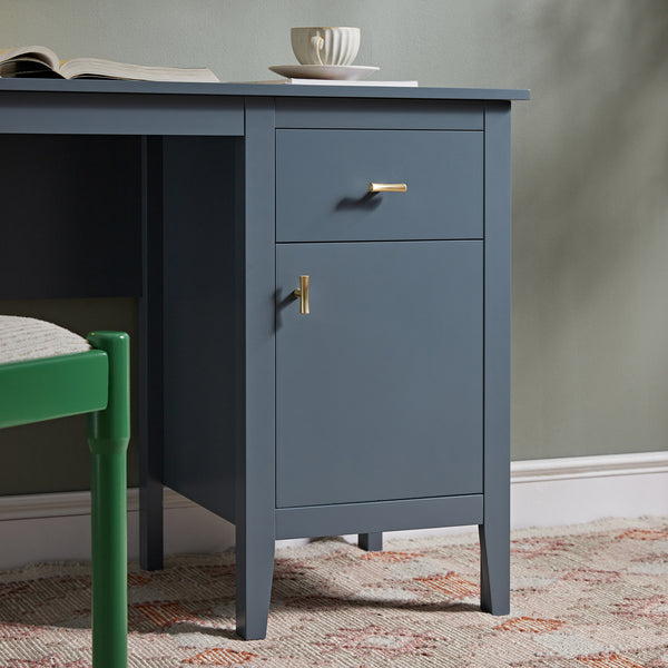 Oakham Writing Desk, Stormy Blue