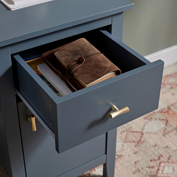 Oakham Writing Desk, Stormy Blue