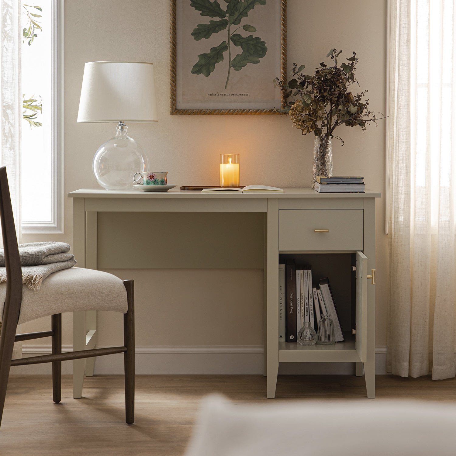 Oakham Writing Desk, Shaded White