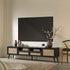 Frances Woven Rattan 200cm Wide TV Unit, Black - daals