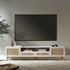 Frances Woven Rattan 200cm Wide TV Unit, White - daals