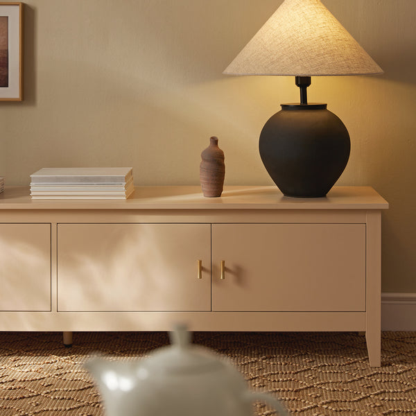Oakham 180cm Wide TV Unit, Nude Pink - daals