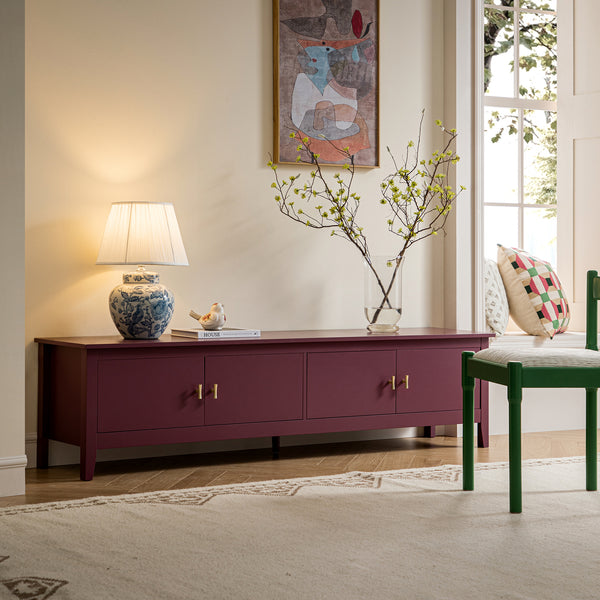 Oakham 180cm Wide TV Unit, Wild Cherry