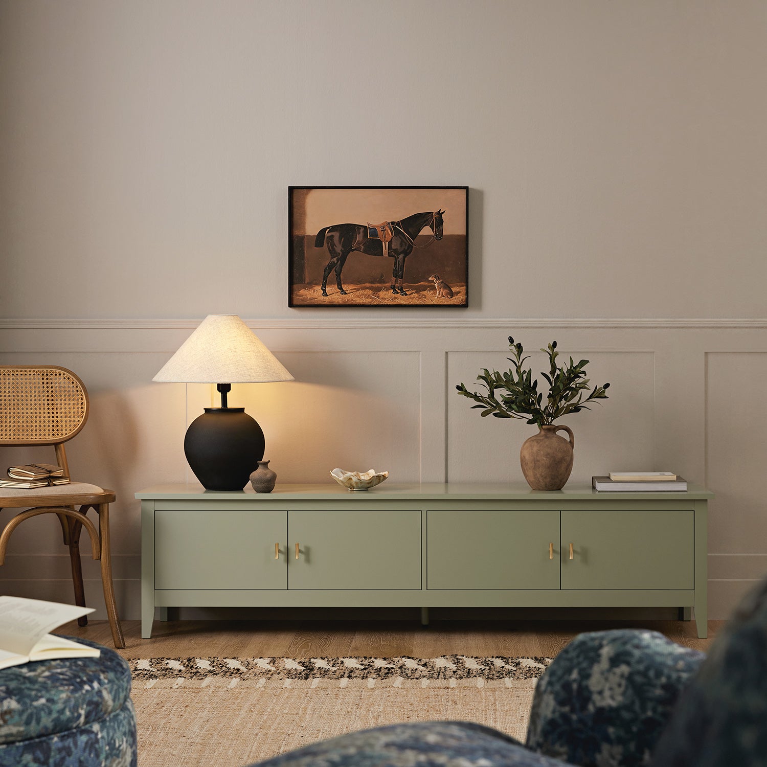 Oakham 180cm Wide TV Unit, Desert Sage - daals