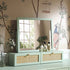 Frances Woven Rattan Vanity Mirror, Mint - daals