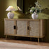 Izzy Curved Rattan Large 3 - Door Sideboard, Natural - daals