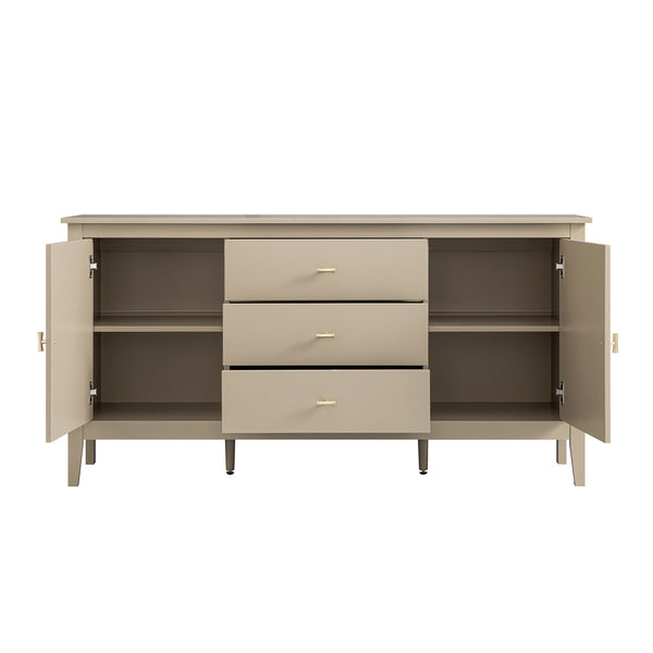 Oakham Wide Sideboard with Drawers, Deep Greige