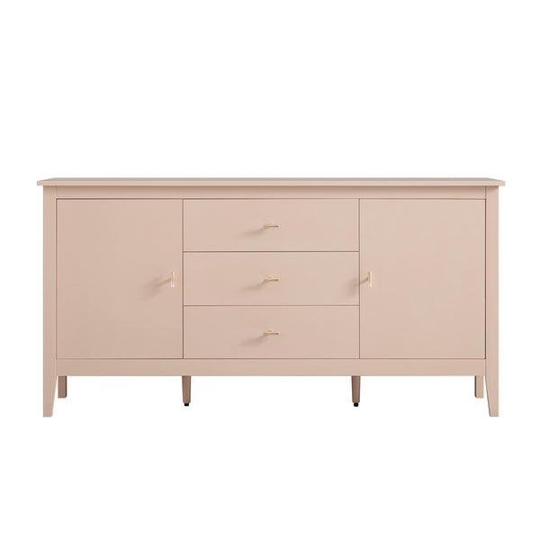 Oakham Wide Sideboard with Drawers, Nude Pink - daals