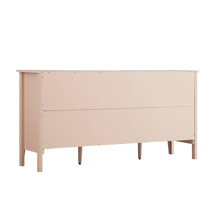 Oakham Wide Sideboard with Drawers, Nude Pink
