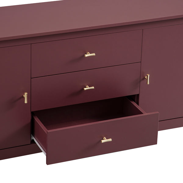 Oakham Wide Sideboard with Drawers, Wild Cherry