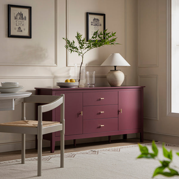 Oakham Wide Sideboard with Drawers, Wild Cherry