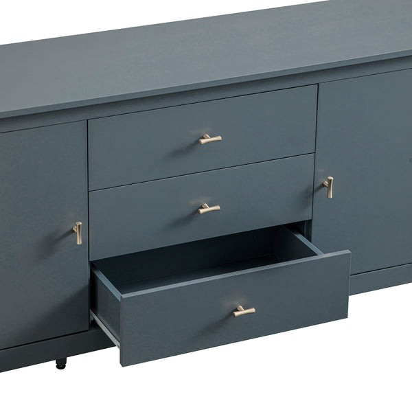 Oakham Wide Sideboard with Drawers, Stormy Blue